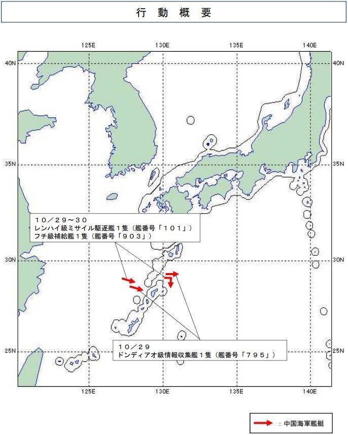 日防卫省：中国海军多批舰艇进入太平洋，101南昌舰首次穿过奄美海峡-第4张图片-平心在线